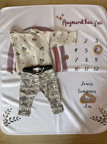 Ensemble bébé fille Zara – Taille 6 mois – Motif Disney