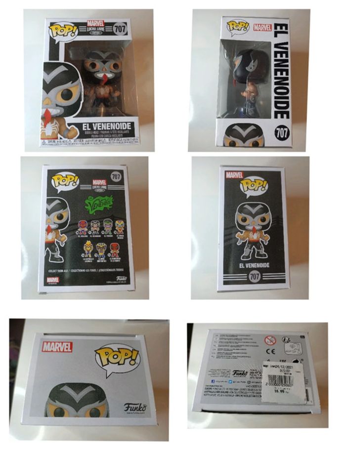 Lot de 3 Funko pop Marvel lucha libre 707 el venenoide
709 el hero Invicto
712 el chimichanga - photo numéro 4