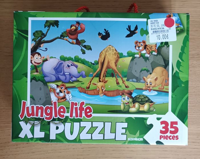 Xl Puzzle de sol "La vie dans la jungle" 35 pièces 3 ans + - photo numéro 2