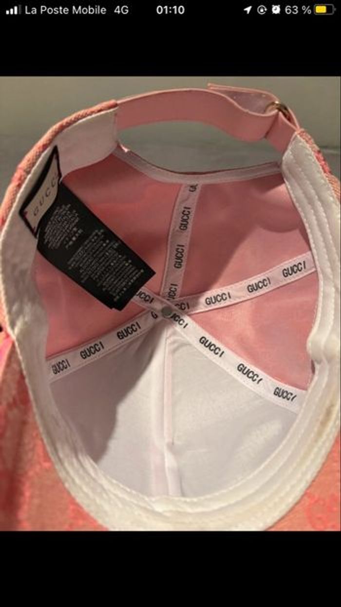 Casquette Gucci rose - photo numéro 4