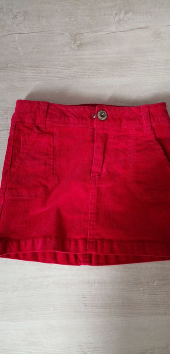 Jupe droite en velour