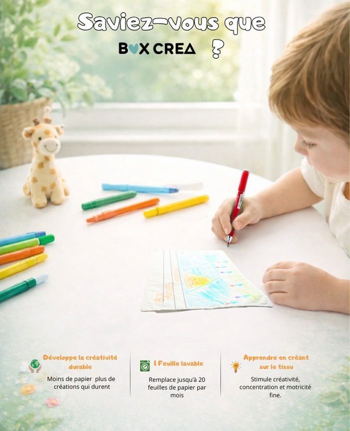 Box coloriage brodée lavable « découverte » - photo numéro 5