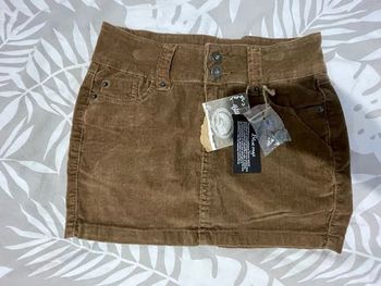 Jupe en velours marron