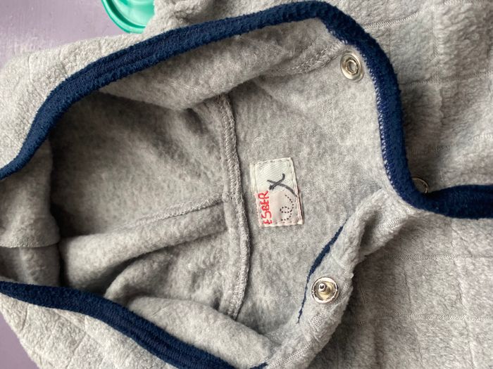 Gilet à pression gris 6 mois 67cm - photo numéro 3