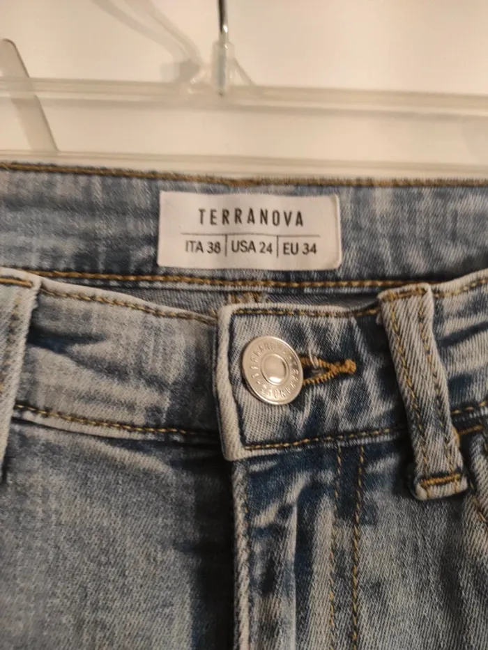 Jeans bleu femme Terranova taille 34 - photo numéro 2