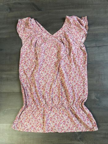 Blouse tunique fleurie camaïeu taille 38