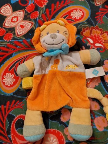 #5 Tex (carrefour) - doudou lion multicolore