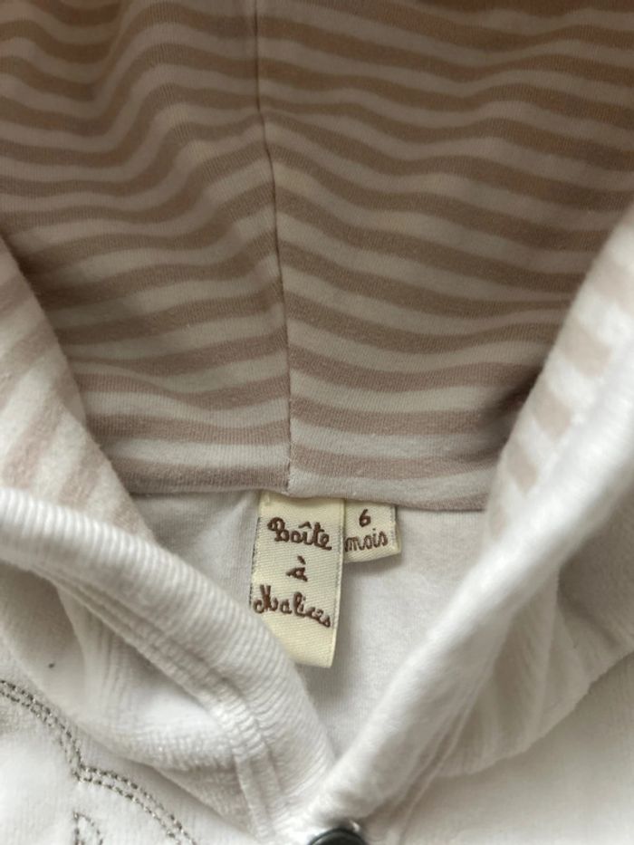 Gilet boutonné velours blanc - photo numéro 3