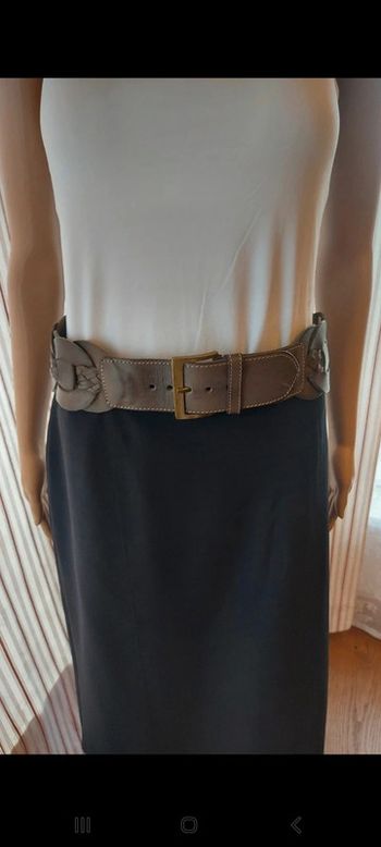 Ceinture Talking French en cuir Marron 80cm