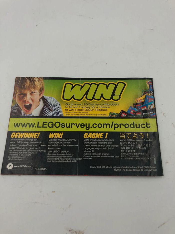 Notice Lego Disney Cars 9478 - photo numéro 2