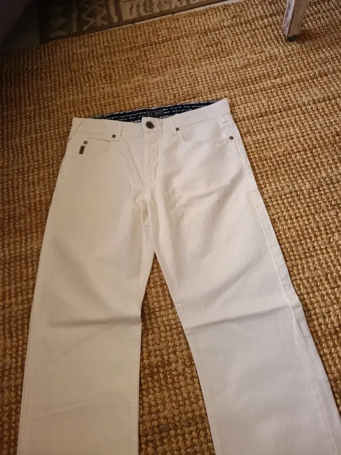 Jeans blanc homme Armani - photo numéro 3