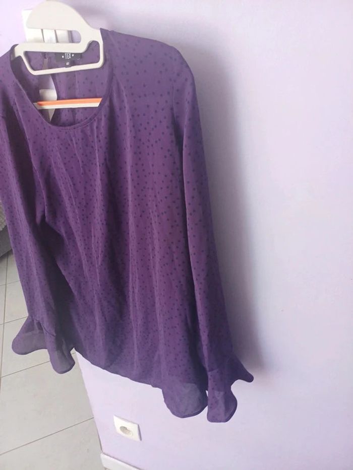 Haut léger femme violet taille 40 - photo numéro 3