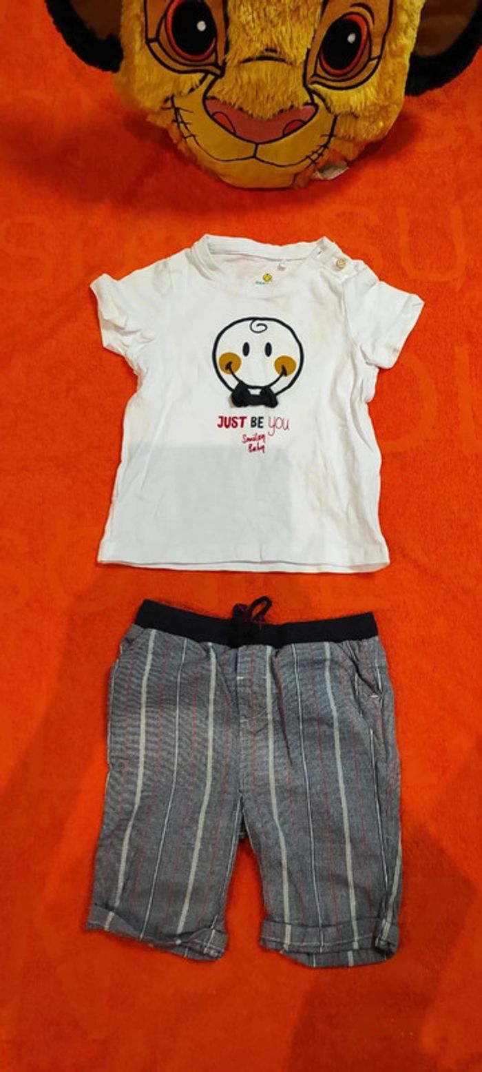 Bermuda et tee shirt Orchestra 18 mois 81 cm