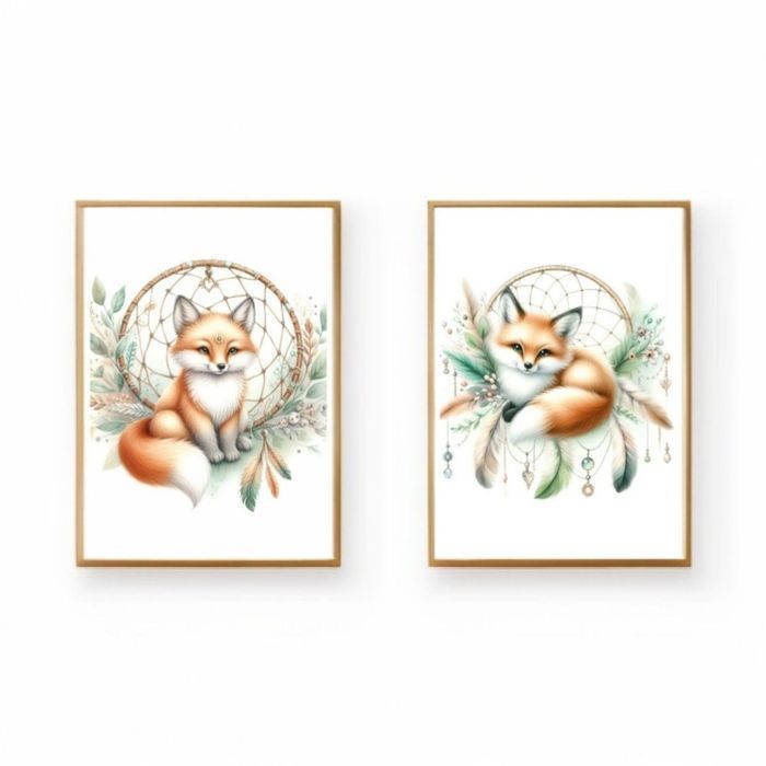 Décoration Murale, lot de deux affiches Renard, - photo numéro 3