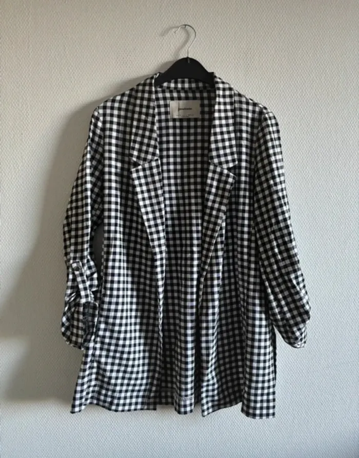 Veste blazer fluide Vichy