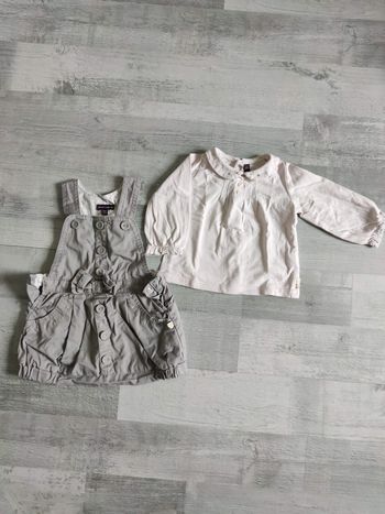 Ensemble salopette/Tee-shirt manches longues