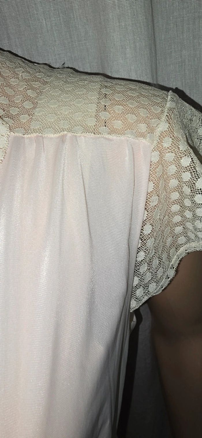 Charmante Tunique Vintage Dentelle & Rose Poudré - photo numéro 10