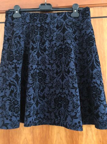 Jupe bleue noire 40