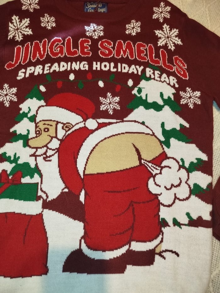 🎅 Pull de Noël "Père Noël qui pète" – édition spéciale Jingle Smells ! 💨 - photo numéro 4