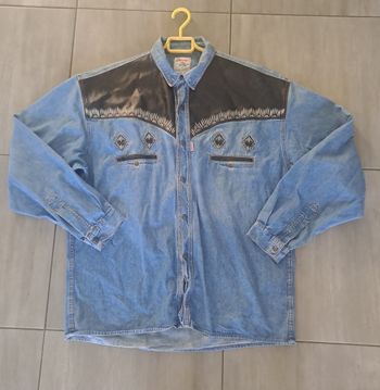 Veste vintage cowboy western mixte bi matière Shooter Taille 2