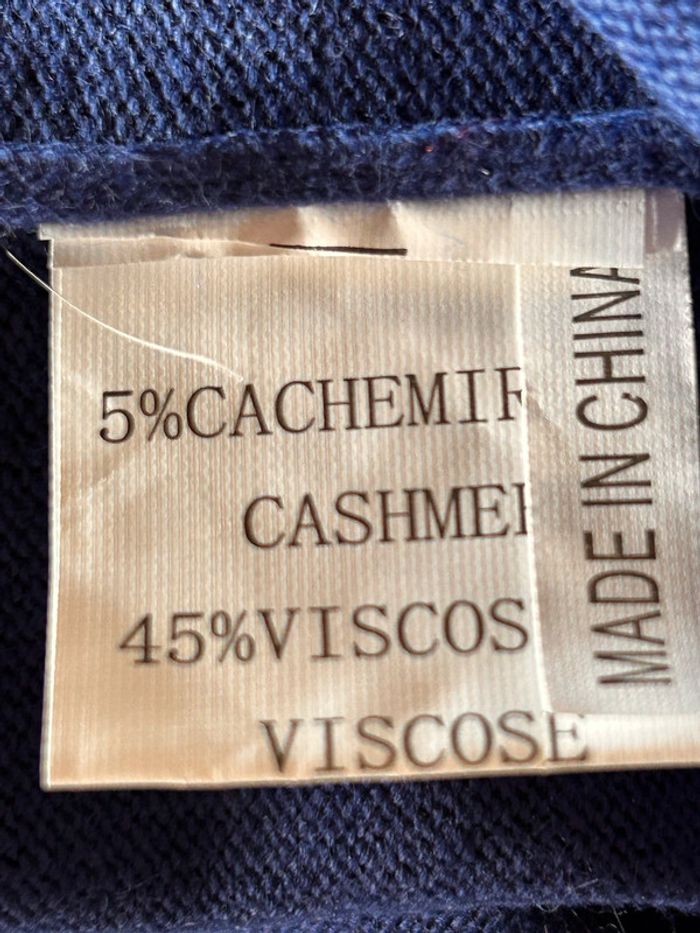 Pull bleu col v ailes taille unique Purple Queen - photo numéro 4
