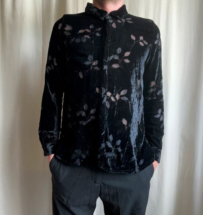 Chemise velours mesh Unisex Goth Vampire 90s - Taille M - photo numéro 2
