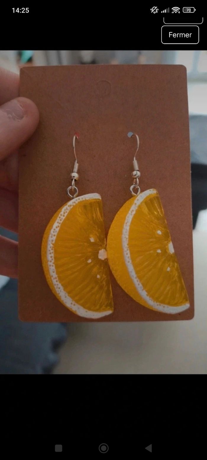 Boucles d'oreilles citrons