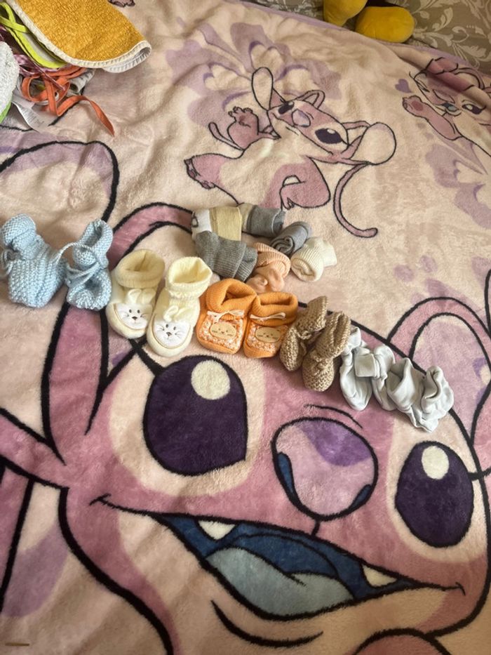 Chausson gant chaussettes bébé naissance