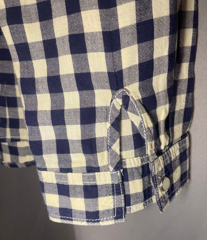 Chemise à carreaux »Pimkie »bleu marine et blanche - photo numéro 3