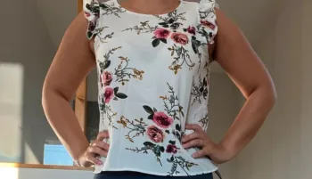Débardeur blanc fleur shein taille s