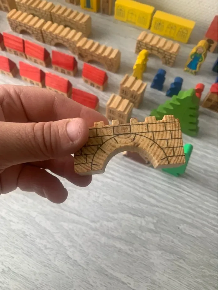 Lot de figurines/sujet/véhicules en bois - photo numéro 8