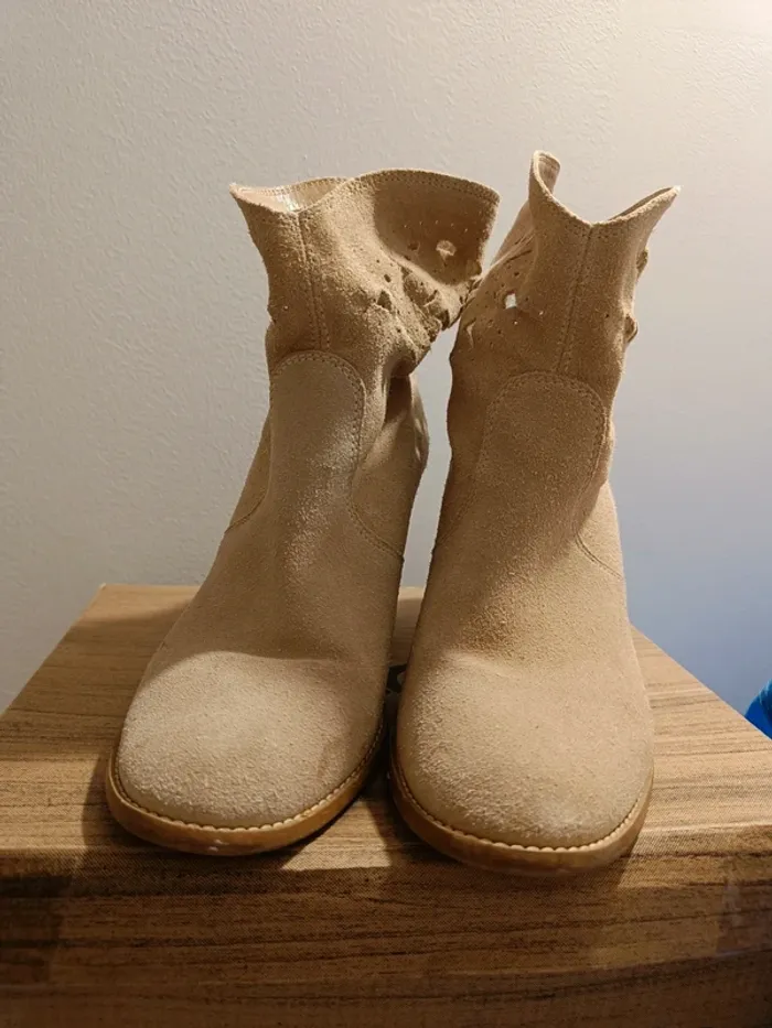 Boots cuir André T. 37 - photo numéro 3