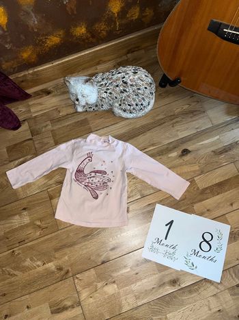 Joli t-shirt rose col montant très bon état dpm 18mois/80cm