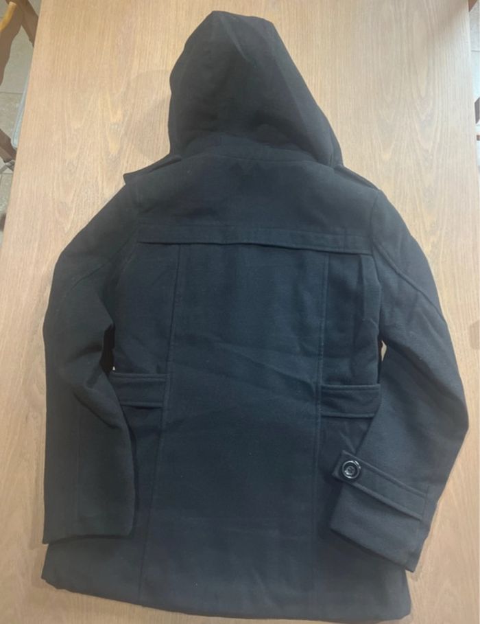 Manteau d’hiver caban noir avec capuche Arabesque. - photo numéro 3