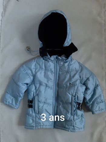 Doudoune chaude bleu clair fille - 3 ans - Kiss Melody