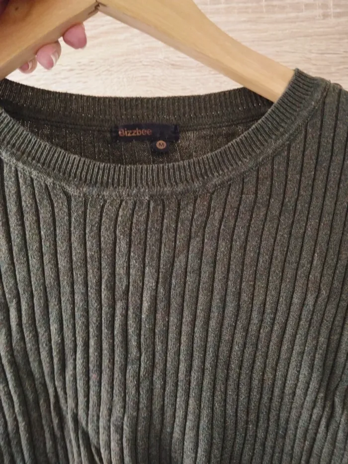 Pull fin pour l'hiver kaki - photo numéro 3