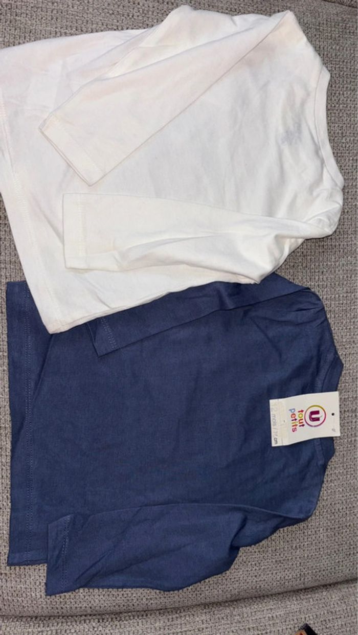 Lot de 2 tee-shirts à manches - photo numéro 2