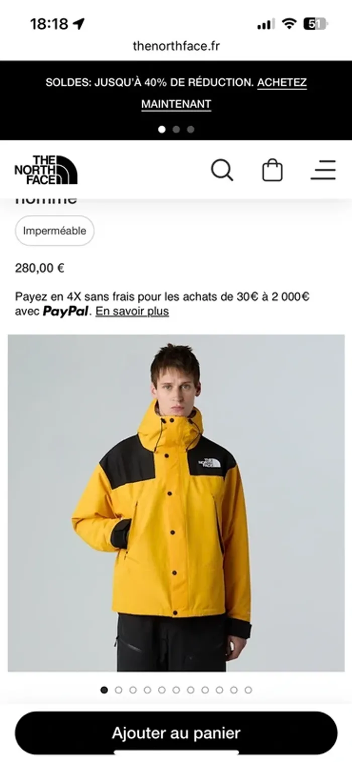 Veste Gore.Tex The North Face Jaune Taille L - photo numéro 19