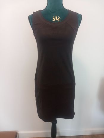 Robe élégante Cache cache simili cuir et daim