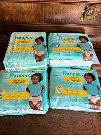 Couche taille 6 Premium Pampers : 120 couches (4*30)