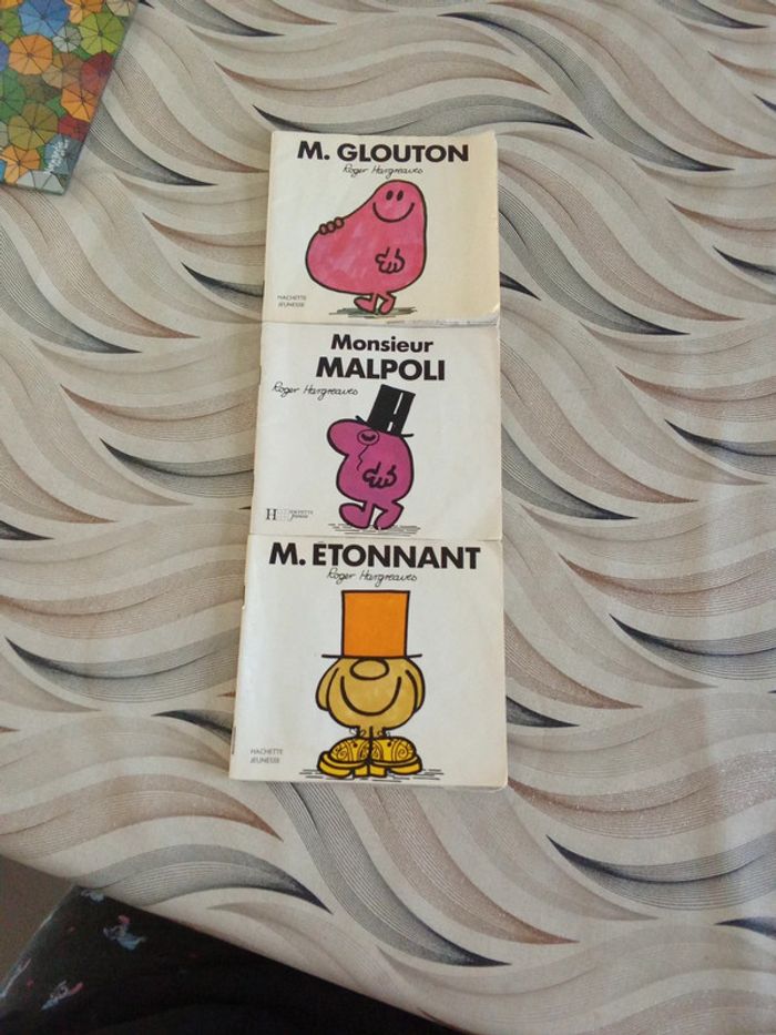 Lot de livres, Monsieur Malpoli, Monsieur Etonnant, Monsieur Glouton