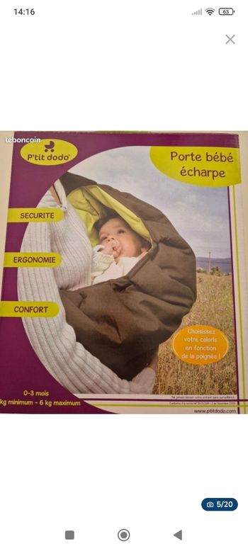 Écharpe porte bébé
