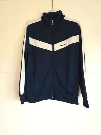 Veste Nike de sport zippé garçon marine et blanche taille 13-15 ans