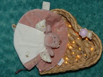Doudou plat dragon Lina & Joy rose blanc doré Noukie's 🐉tbe