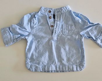 Chemise bleu neuve taille 1 mois