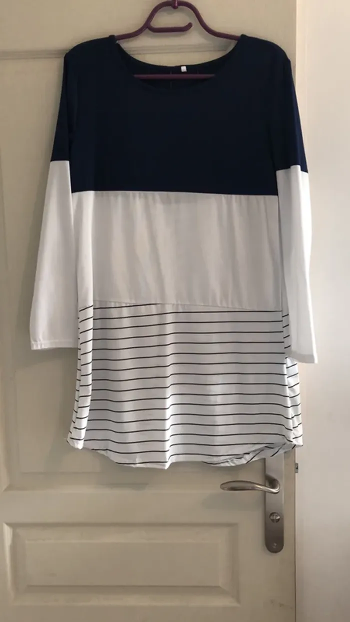 T-shirt esprit marinière