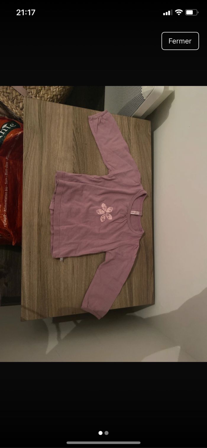 Tunique manches longues Gémo taille 6-9 mois