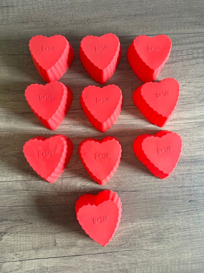 Lot de 10 moules à muffins cœurs - photo numéro 2