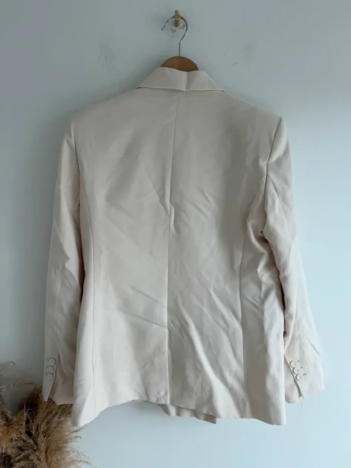 Blazer Mango crème oversize - photo numéro 3