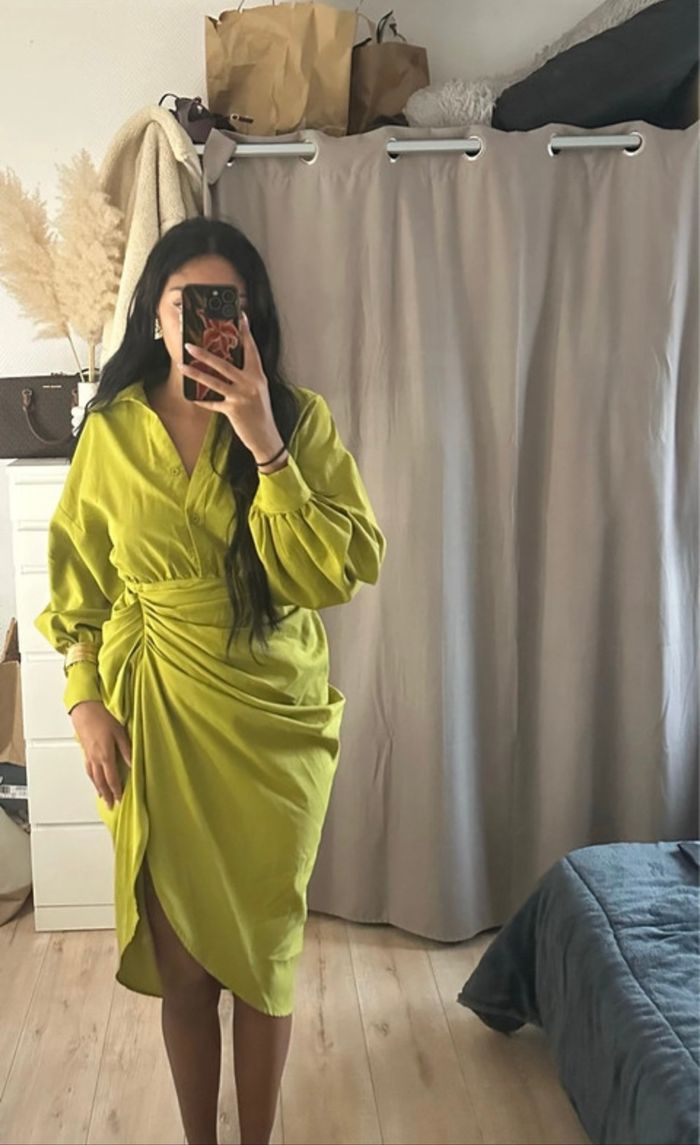 Robe style chemise avec fente NEUVE - photo numéro 2